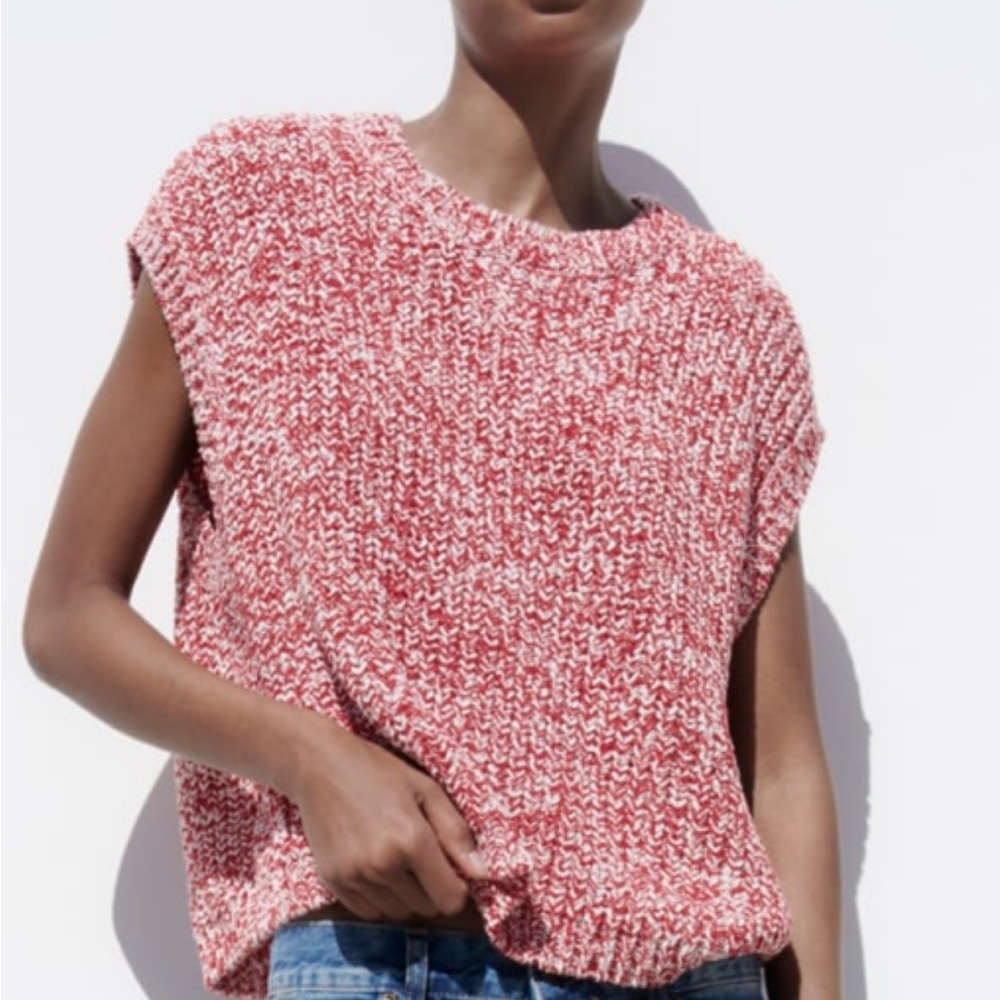 Zara NWT oversized knitwear vest